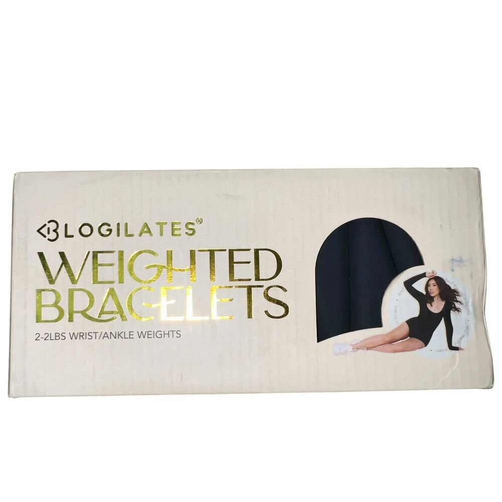 Blogilates Weighted Ankle/Wrist Bracelet 2 lbs Each - Black